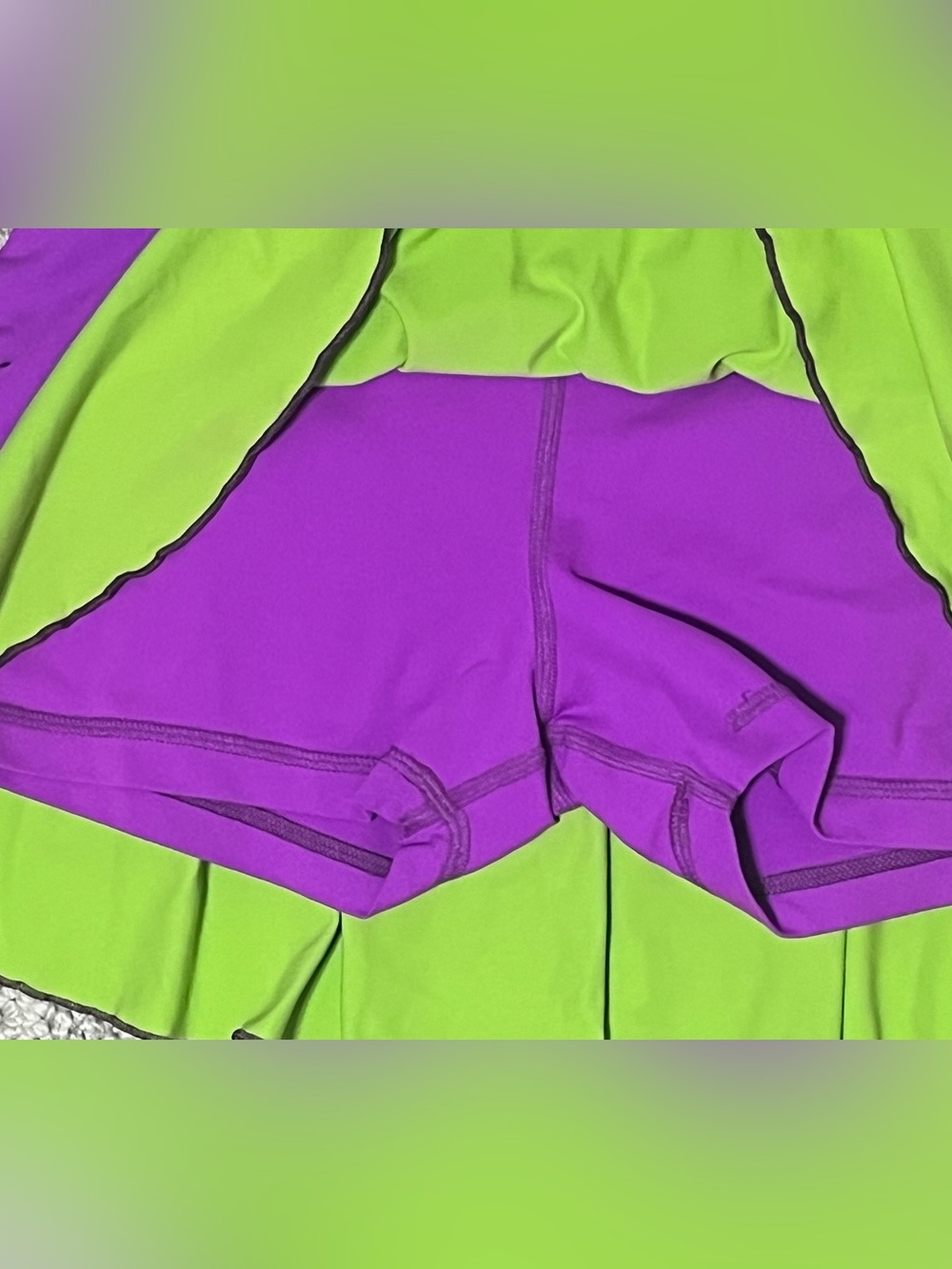 Sofibella purple and Green Layered Tennis/Pickleball Skirt S - Picture 4 of 5